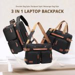 MOLNIA 3 in 1 Laptop Backpack, 17.3 inch Computer Bags for Men, Laptop Backpack for Men, for Travel Bussiness School Men Women, Black - Image 3